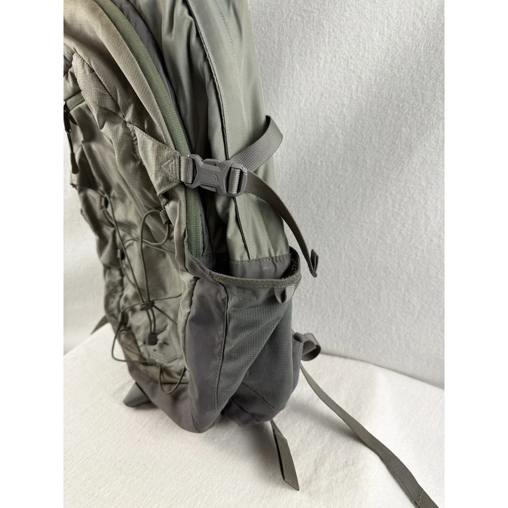 The North Face Borealis Backpack Olive Green Grey Hiking School Laptop Bag